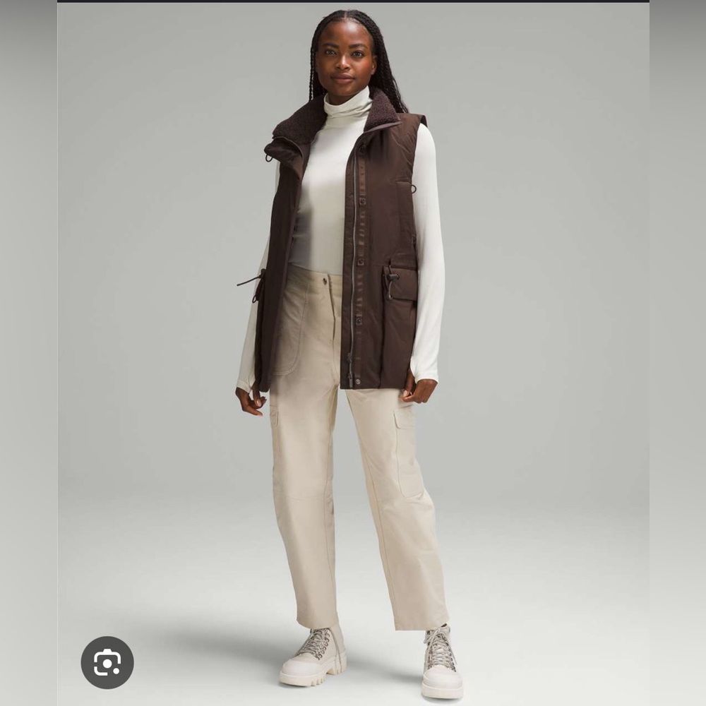 Lululemon StretchSeal Waterproof Down-Fill Vest in Espresso Sz 4